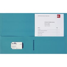 Business Source 8-1/2x11 Double Pocket Portfolio