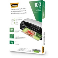 Fellowes Thermal Laminating Pouches - Letter, 5 mil, 100 pack