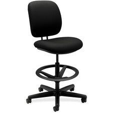 HON ComforTask Stool, Black Fabric