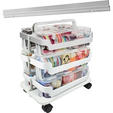 Deflecto Stackable Caddy Organizer Caddy Bundle