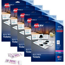 Avery&reg; Perforated Raffle Tickets with Tear-Away Stubs - 2-Sided Printing