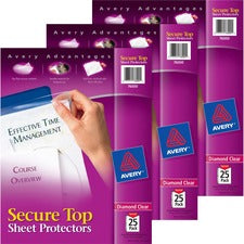 Avery&reg; Secure Top Sheet Protectors