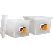 Lorell Letter/Legal Plastic File Box