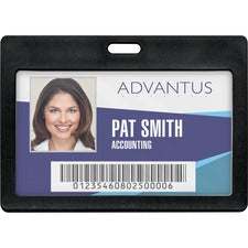 Advantus Horizontal Rigid ID Badge Holder