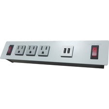 Lorell Sit-Stand Table Power Strip/Surge Protector