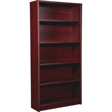 Lorell Prominence Mahogany Laminate Bookcase