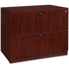 Lorell Prominence 2.0 Mahogany Laminate Lateral File - 2-Drawer