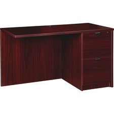 Lorell Prominence 2.0 Mahogany Laminate Right Return - 2-Drawer