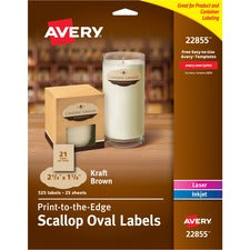 Avery&reg; Scallop Edge Labels - Print to the Edge