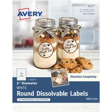 Avery&reg; Dissolvable Labels - Print to the Edge