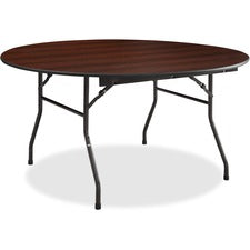 Lorell Mahogany Round Banquet Table - Thumbnail 3