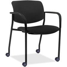 Lorell Stack Chairs with Plastic Back & Vinyl Seat