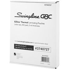 GBC EZUse Thermal Laminating Pouches