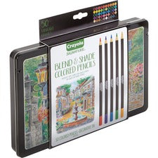 Crayola 50 Count Signature Blend & Shade Colored Pencils In Decorative Tin