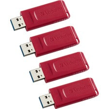 Verbatim 16GB Store 'n' Go USB Flash Drive - 4-pack - Red