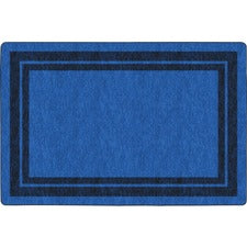 Flagship Carpets Double Dark Tone Border Blue Rug