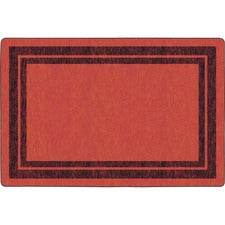 Flagship Carpets Double Dark Tone Border Red Rug