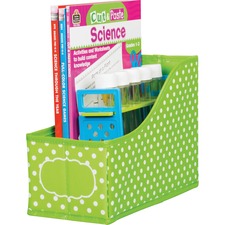 Teacher Created Resources Lime Polka Dots Book Bin