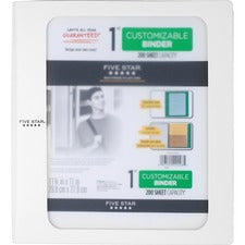 Five Star Customizable 1" D-ring Plastic Binder