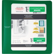 Five Star Customizable 1-1/2" D-ring Plastic Binder