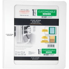 Five Star Customizable 1-1/2" D-ring Plastic Binder