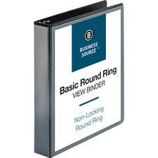 Business Source Round Ring View Binder