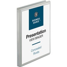 Business Source Standard View Round Ring Binders