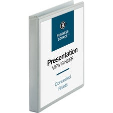 Business Source Standard View Round Ring Binders