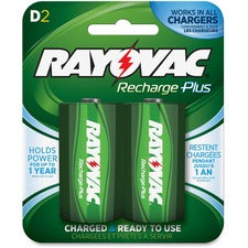 Rayovac Recharge Plus D Batteries