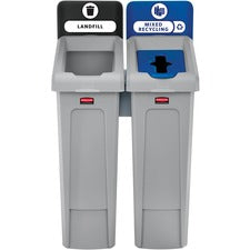 Rubbermaid Commercial Slim Jim Recycling Station