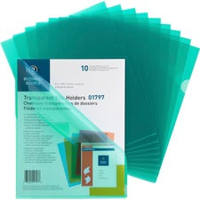 Business Source Transparent Poly File Holders