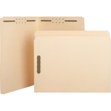 Business Source 2-Ply Tab Manila Letter Fastener Folder