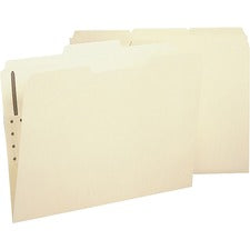 Business Source 2-Ply Tab Manila Letter Fastener Folder