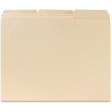 Business Source 2-Ply 1/3-cut Tab Manila File Folders