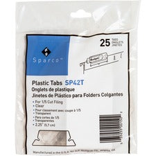 Business Source Plastic Clear Tabs