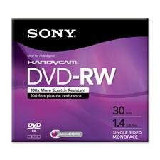 Sony DVD Rewritable Media - DVD-RW - 2x - 1.40 GB - 1 Pack Jewel Case