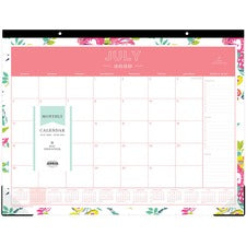 Blue Sky Peyton Floral Academic Desk Calendar