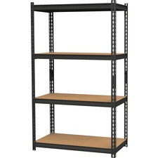 Lorell 2,300 lb Capacity Riveted Steel Shelving