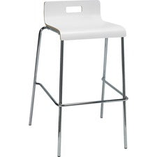 Lorell Bentwood Low Back Cafe Stool