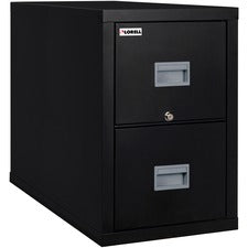 Lorell Black Vertical Fireproof File Cabinet - 2-Drawer