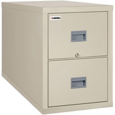 Lorell White Vertical Fireproof File Cabinet - 2-Drawer