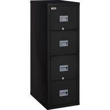 Lorell Black Vertical Fireproof File Cabinet - 4-Drawer