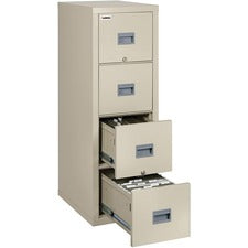 Lorell White Vertical Fireproof File Cabinet - 4-Drawer