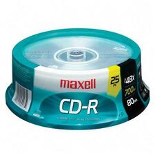 Maxell CD Recordable Media - CD-R - 48x - 700 MB - 25 Pack Spindle