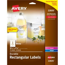 Avery® Durable Water-Resistant Labels - SureFeed