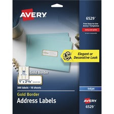 Avery&reg; Address Labels with Gold Border