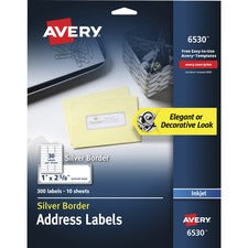 Avery® Address Labels with Silver Border