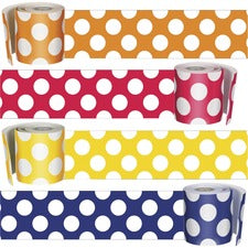 Carson Dellosa Education Schoolgirl Style Polka Dot Borders Set