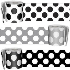 Carson Dellosa Education Schoolgirl Style Polka Dot Borders Set