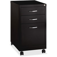 Lorell Black 3-drawer Mobile Pedestal File